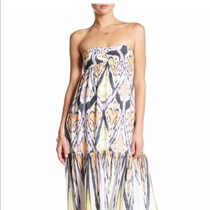 NEVER WORN! Free People Strapless Printed Dress